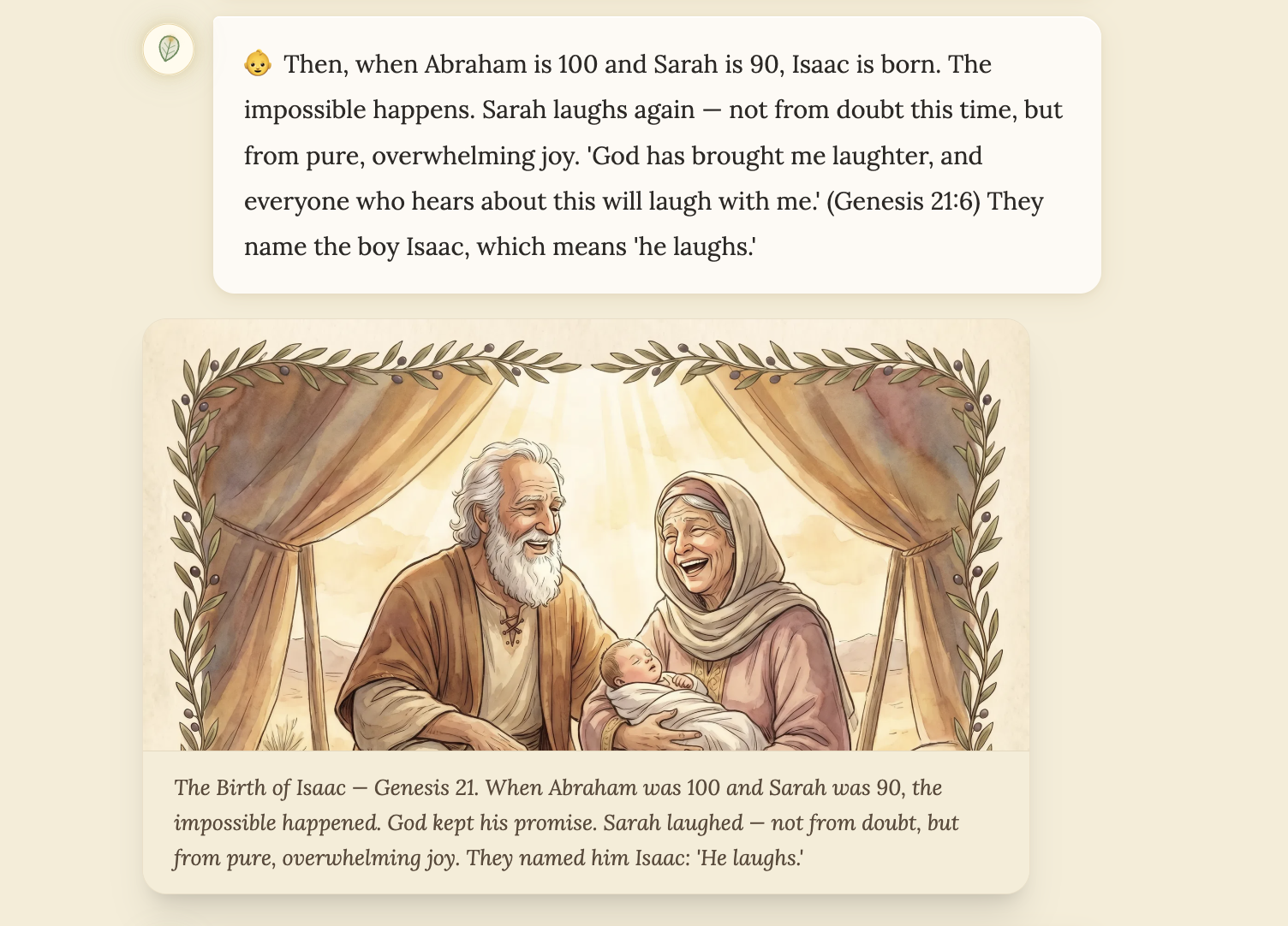 BibleLum conversational Bible study lesson &mdash; guided explanation